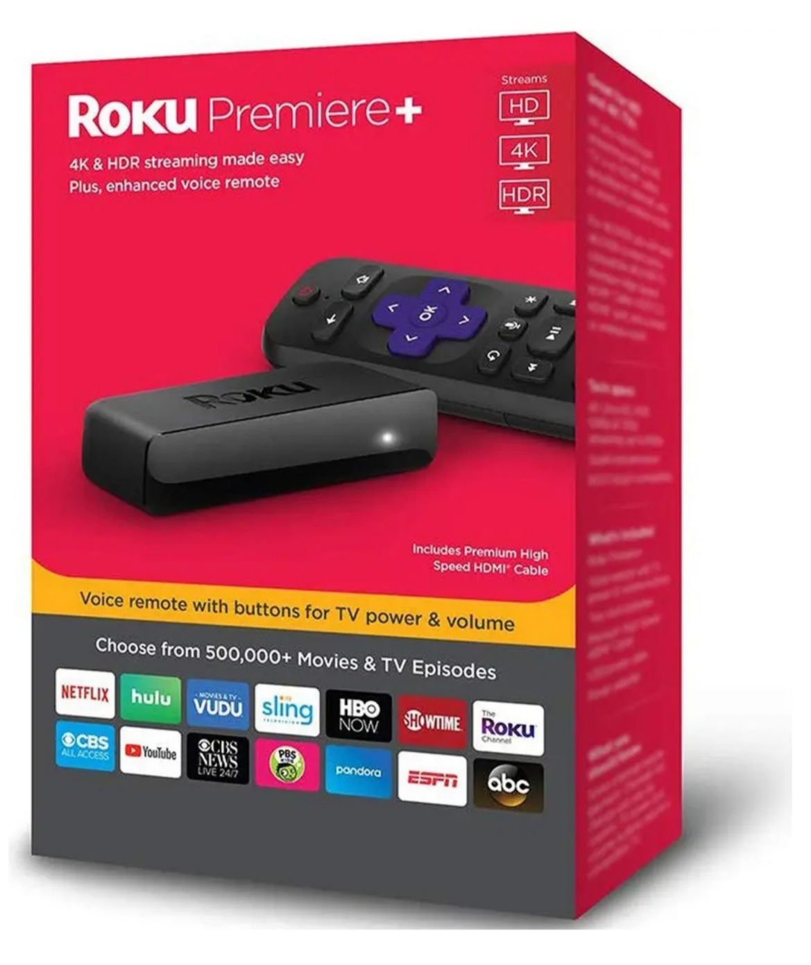 Roku Premiere + Streaming 4k Con Comandos De Voz